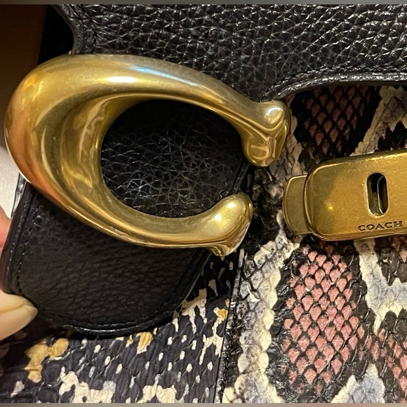 COACH Tabby Top Handle In Colorblock Snakeskin RARE ITEM - Picture 8 of 16